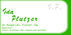 ida plutzer business card